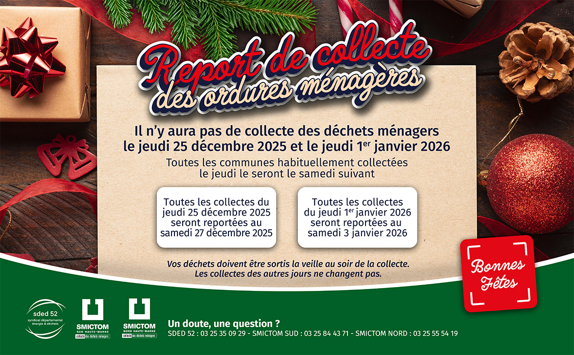 Report de collecte des ordures ménagères