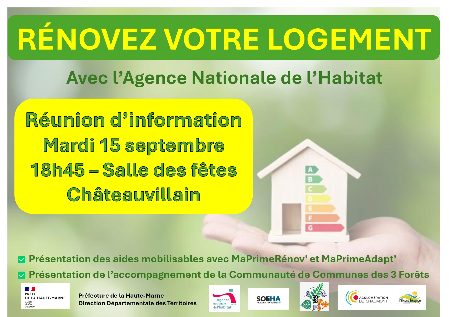 AIDES AUX TRAVAUX DE RÉNOVATION ÉNERGÉTIQUE
